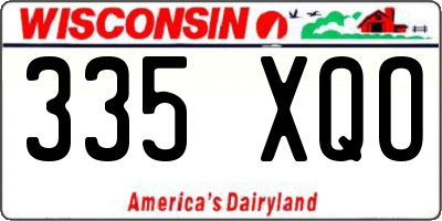WI license plate 335XQO