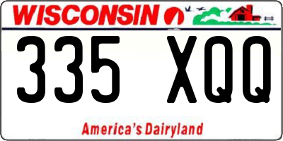 WI license plate 335XQQ