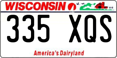 WI license plate 335XQS