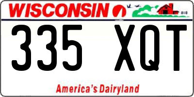 WI license plate 335XQT