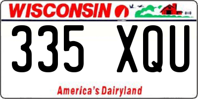 WI license plate 335XQU