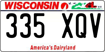 WI license plate 335XQV