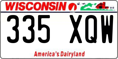 WI license plate 335XQW