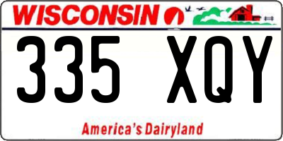 WI license plate 335XQY