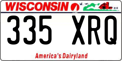 WI license plate 335XRQ