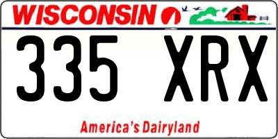 WI license plate 335XRX