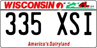 WI license plate 335XSI