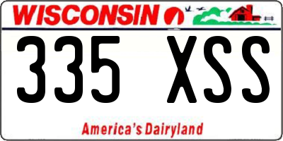 WI license plate 335XSS