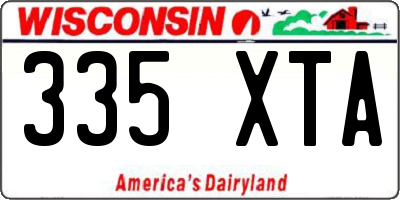 WI license plate 335XTA
