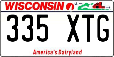 WI license plate 335XTG