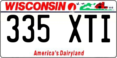 WI license plate 335XTI