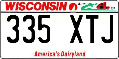 WI license plate 335XTJ