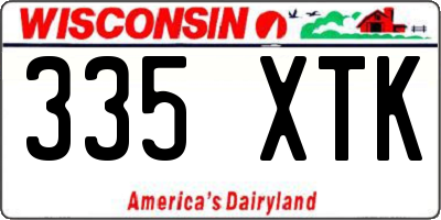 WI license plate 335XTK