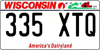 WI license plate 335XTQ