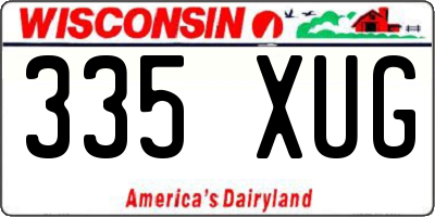 WI license plate 335XUG