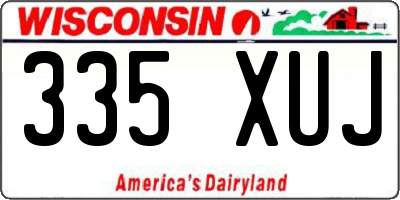 WI license plate 335XUJ