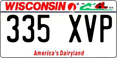 WI license plate 335XVP