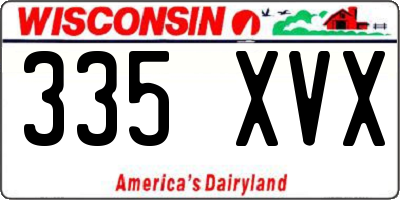 WI license plate 335XVX