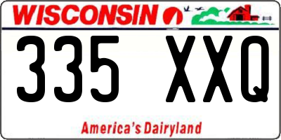 WI license plate 335XXQ