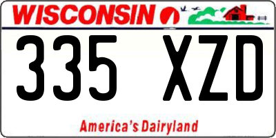 WI license plate 335XZD