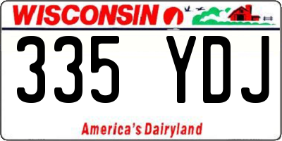 WI license plate 335YDJ