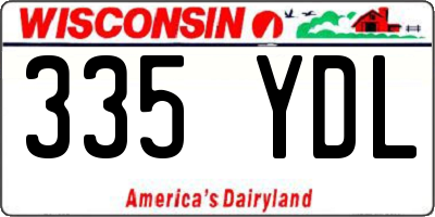 WI license plate 335YDL