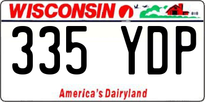 WI license plate 335YDP