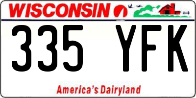 WI license plate 335YFK