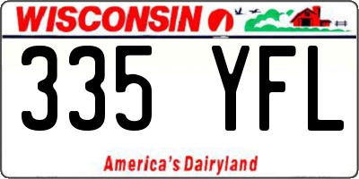 WI license plate 335YFL