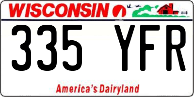 WI license plate 335YFR