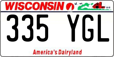 WI license plate 335YGL