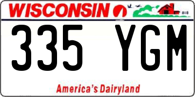 WI license plate 335YGM