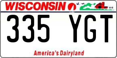 WI license plate 335YGT