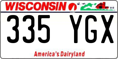 WI license plate 335YGX
