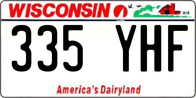 WI license plate 335YHF