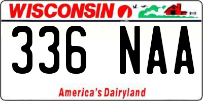 WI license plate 336NAA