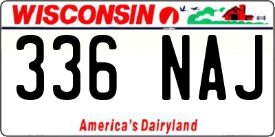WI license plate 336NAJ