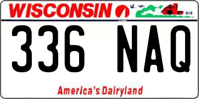 WI license plate 336NAQ