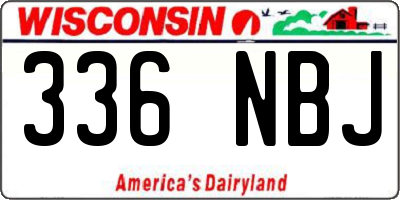 WI license plate 336NBJ