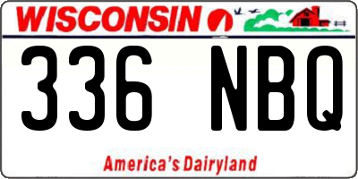 WI license plate 336NBQ