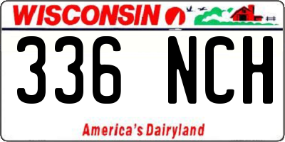 WI license plate 336NCH