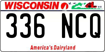 WI license plate 336NCQ