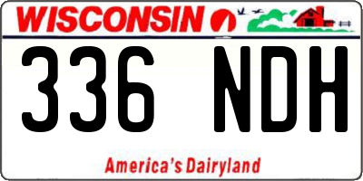 WI license plate 336NDH