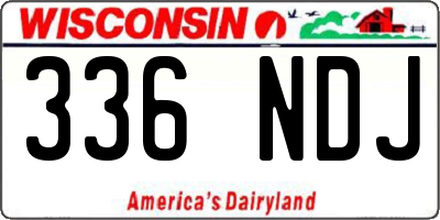 WI license plate 336NDJ