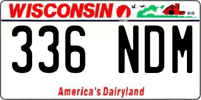 WI license plate 336NDM