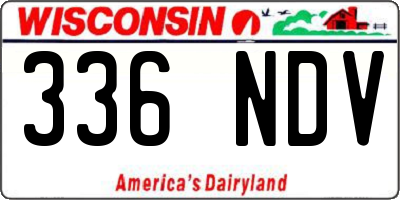 WI license plate 336NDV