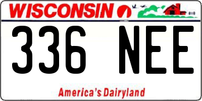 WI license plate 336NEE