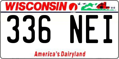 WI license plate 336NEI