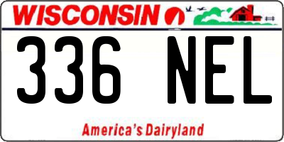 WI license plate 336NEL