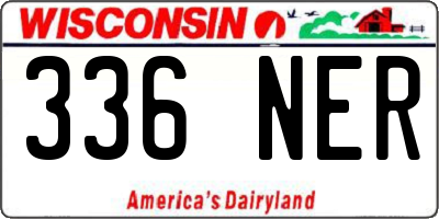 WI license plate 336NER